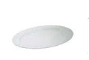 Piatto ovale in melamina bianco 45 x 33 x 3.2 cm per Campeggio o Mare