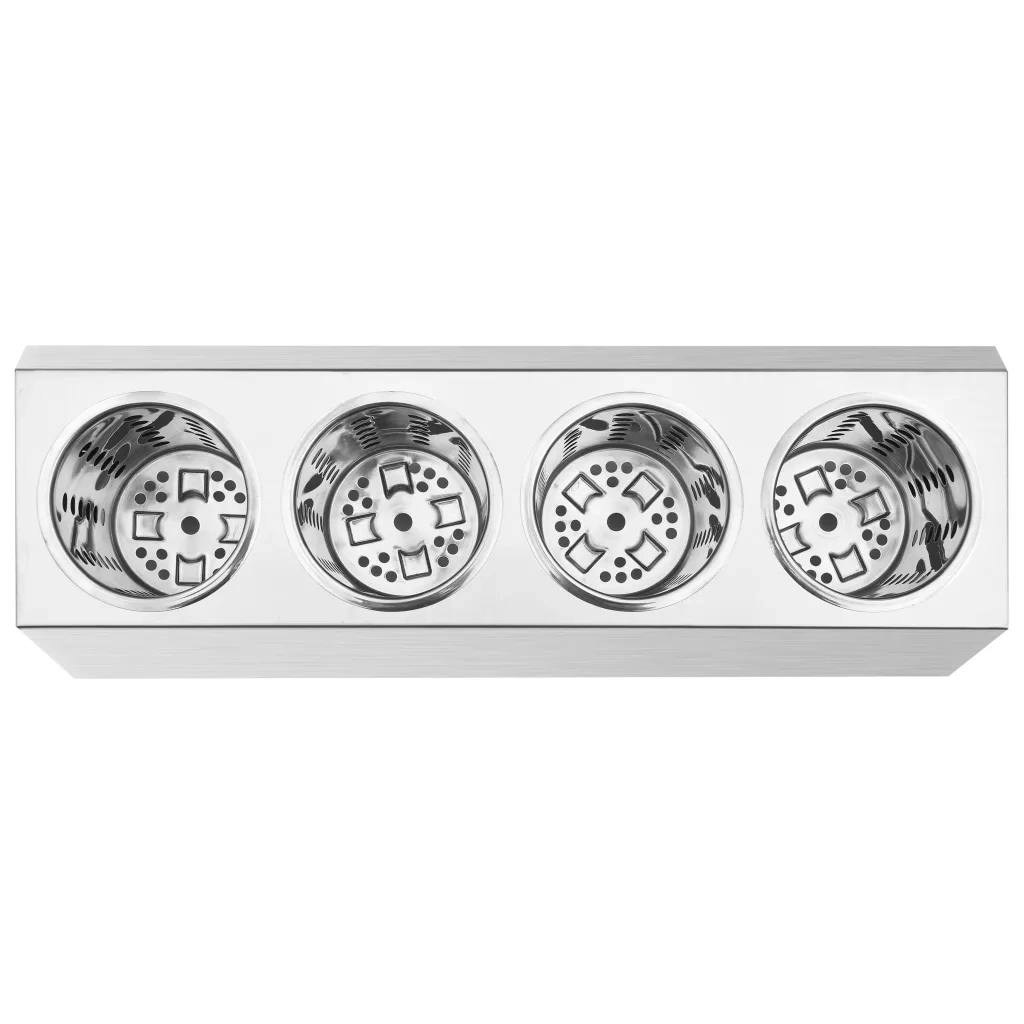 Portaposate con 4 Inserti Rettangolare in Acciaio Inox CFW4396420
