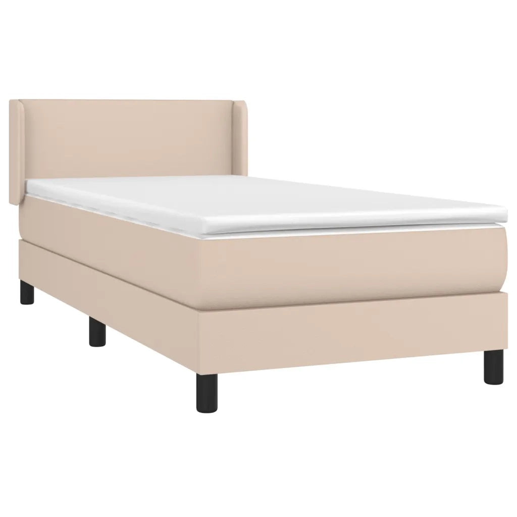 Giroletto a Molle con Materasso Cappuccino 90x190 cm Similpelle cod mxl 62846
