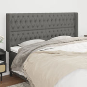 Testiera ad Orecchio GrigioScuro 203x16x118/128cm in Tessuto 3119939
