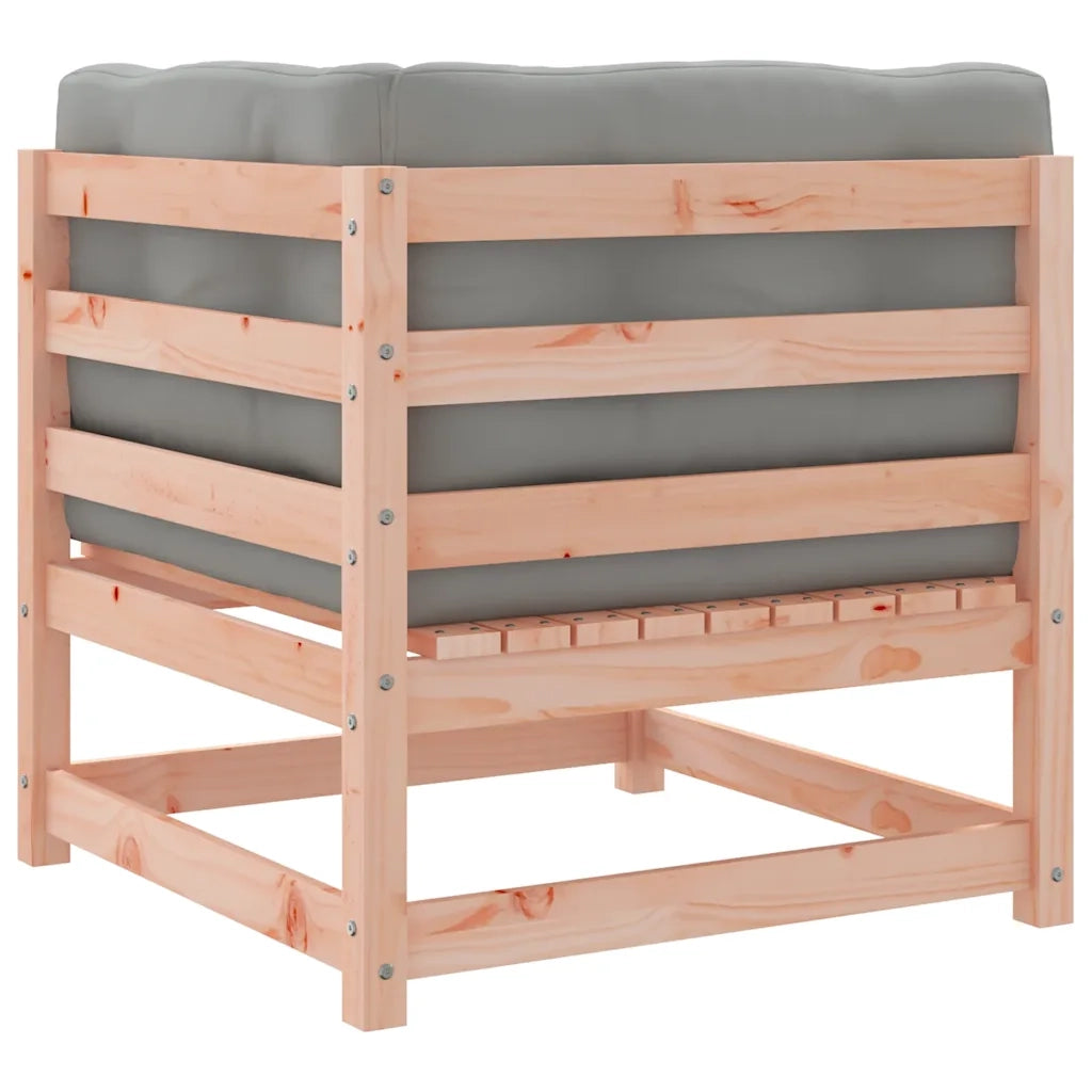 Divano Angolare da Giardino con Cuscini Legno Massello Douglas 838067