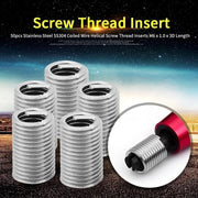 Kit di riparazione a viti 50 pezzi - accessori a viti - acciaio inox 304 - resistente all'usura - connessione migliorata - lunghezza 3D M6 x 1,0 - accessorio di vite