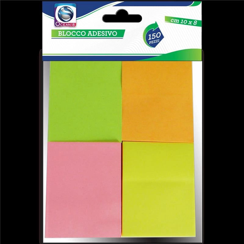 BLOCCHI ADESIVI IN SET DA 4 BLOCCHI DA 150 FOGLI IN FORMATO 10 X 8 CM