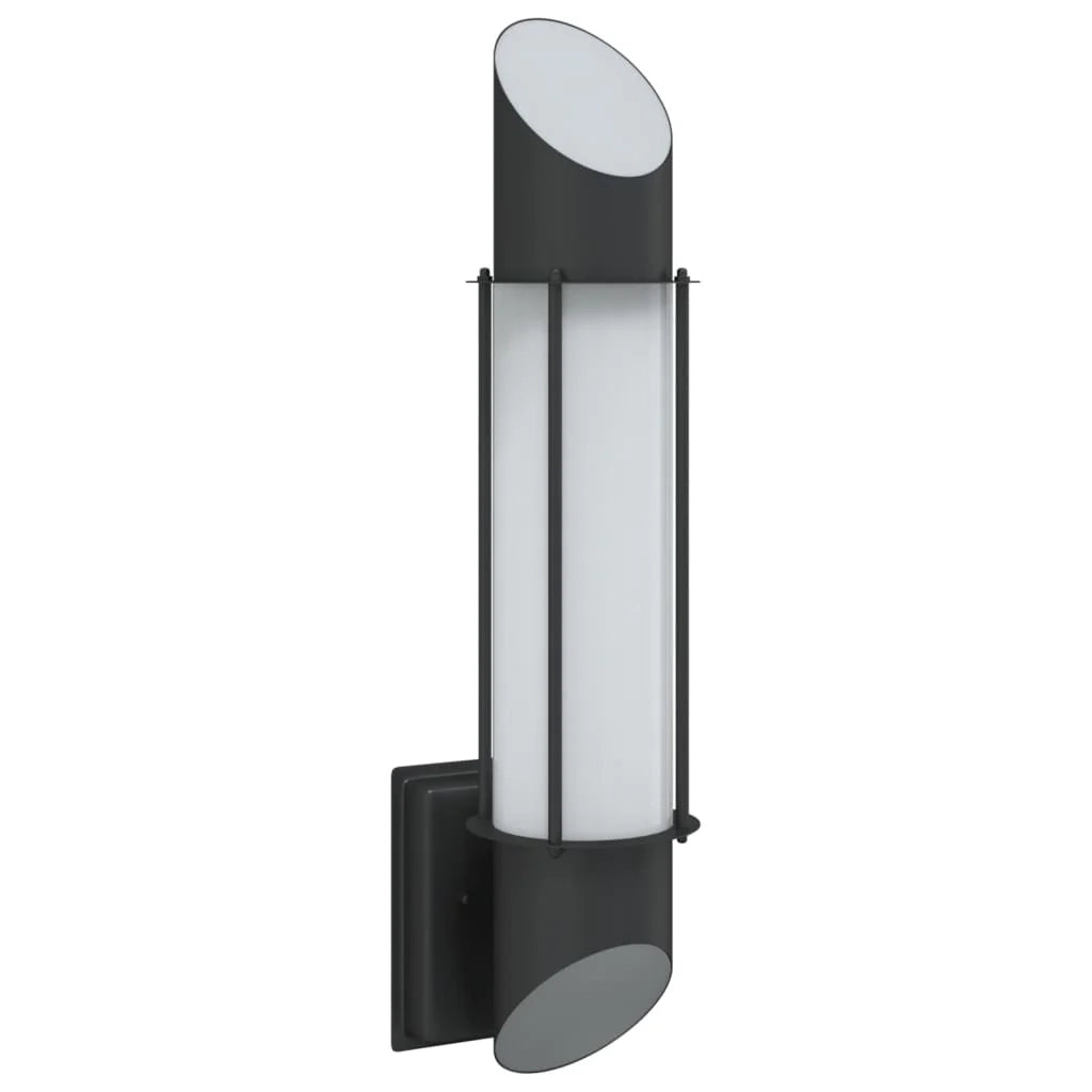 Applique da esterno dal design moderno 10,5 x 14 x 48 cm in acciaio inox nero 02_0056606