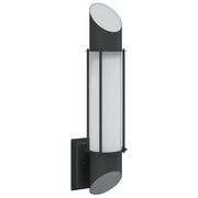 Applique da esterno dal design moderno 10,5 x 14 x 48 cm in acciaio inox nero 02_0056606