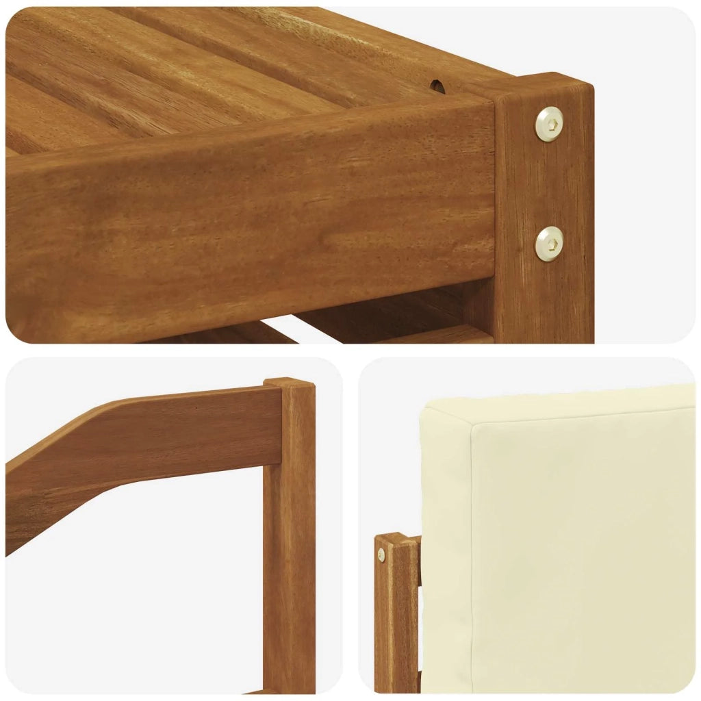 Set di divani da esterno con cuscino 8 pcs Naturale e Crema 3374545