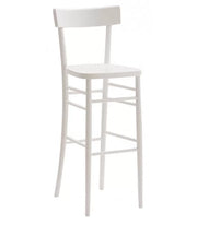 Sgabello shabby in legno bianco seduta legno