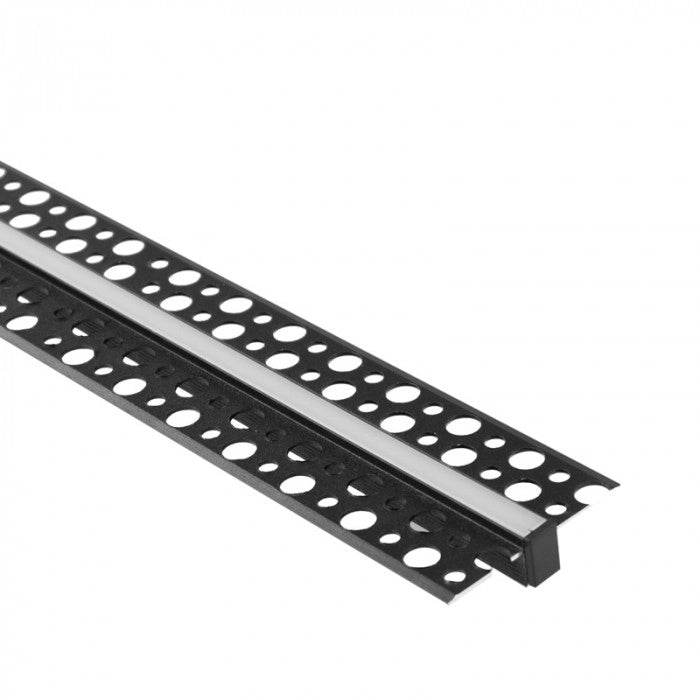 Profilo LED incasso GPW-02 nero diffusore opale 2m Ecolight