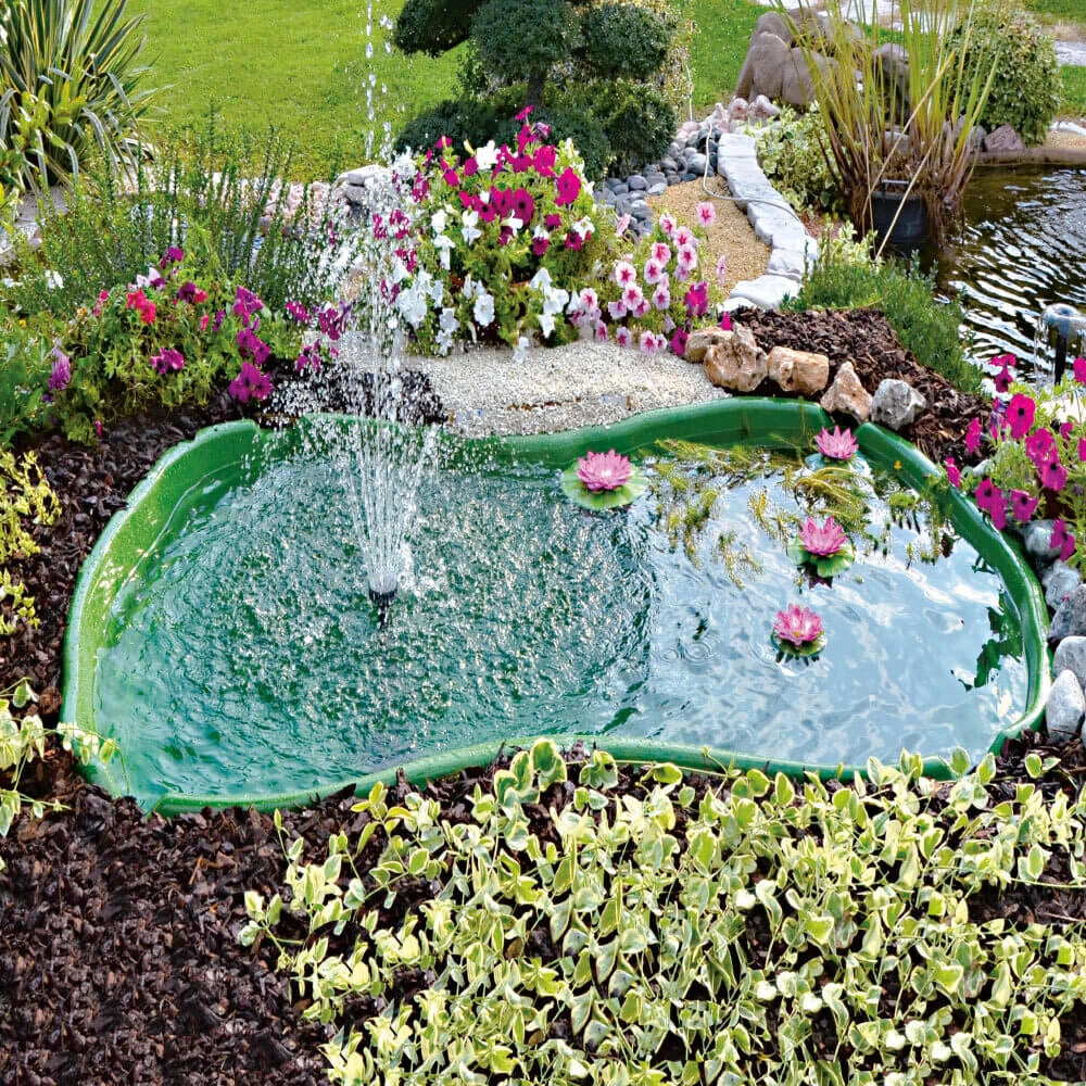 Laghetto Artificiale da Giardino 178x125x45 cm in Polietilene 610 Litri Verde