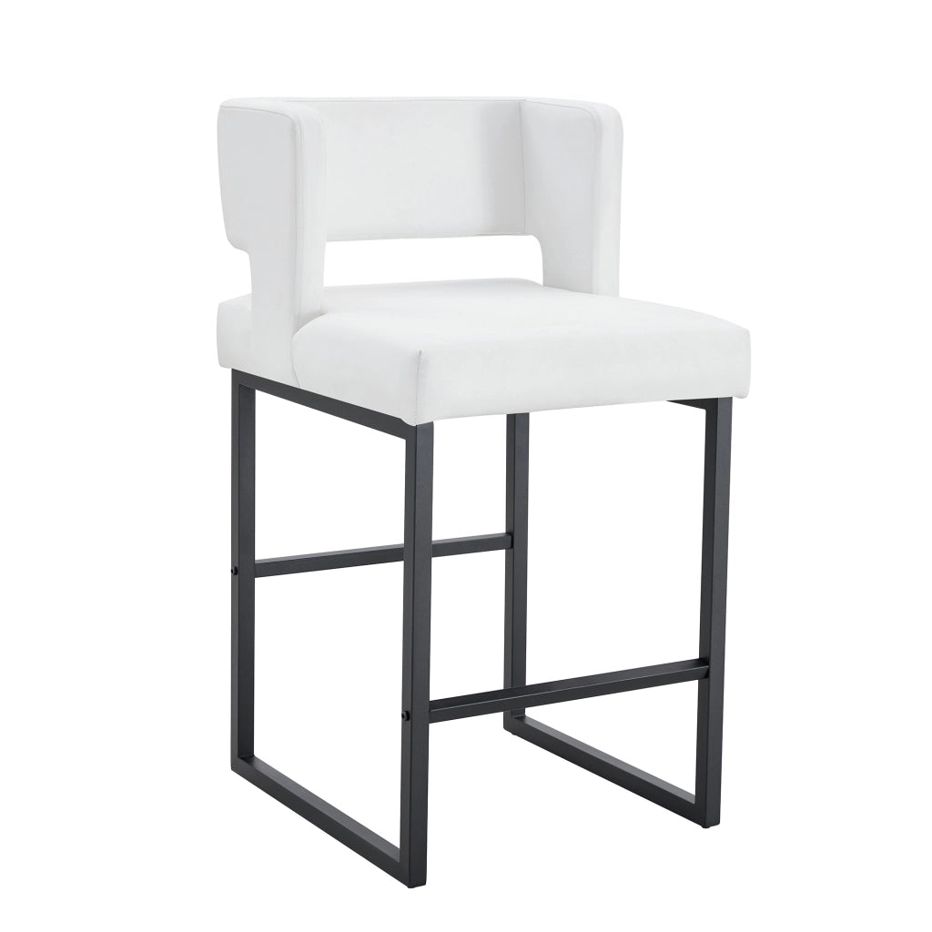 Set 2 Sedie da pranzo design moderno ¨C MINIMAL ¨C bianco, gambe in metallo nero