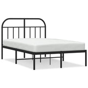 Letto matrimoniale | Letto per adulti | Giroletto con Testiera in Metallo Nero 120x190 cm