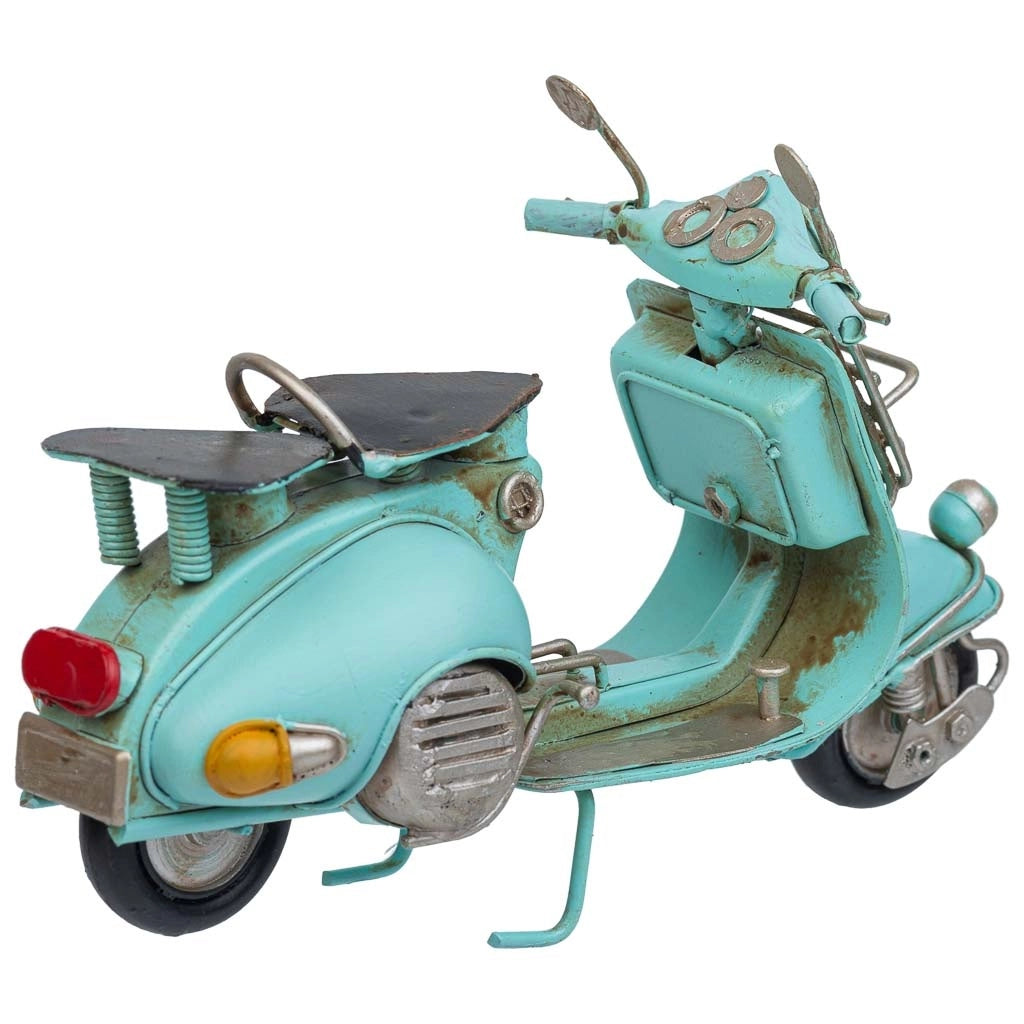 Moto in metallo blu 17x7,5x11,5h