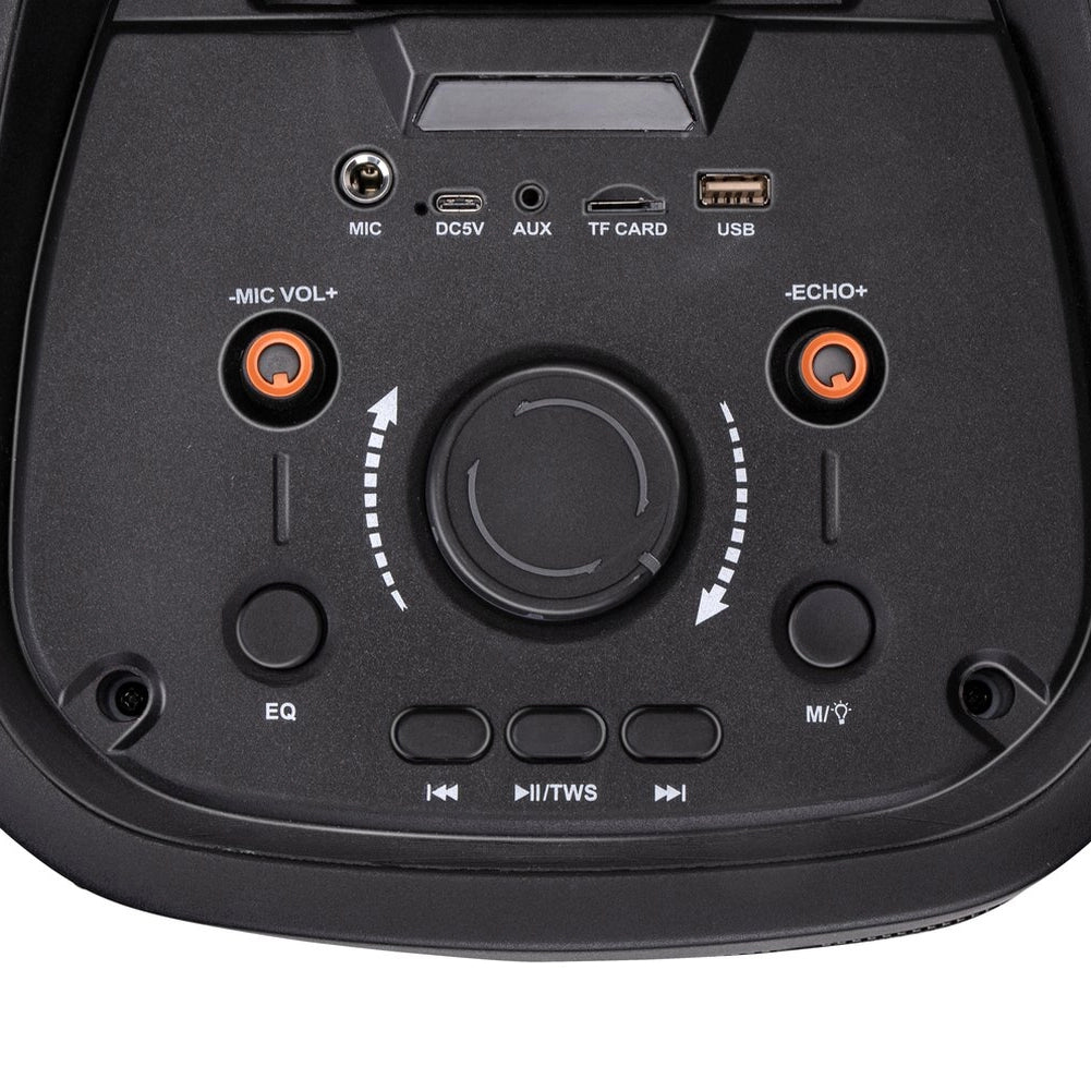 Altoparlante per Feste Dunlop Cassa Wireless Set Karaoke con Microfono e Luce