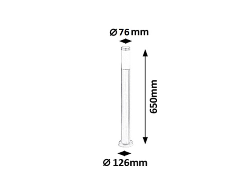 Lampada paletto giardino Rabalux 8264 Inox Torch E27