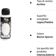 Acquaraglia universale per superfici multiple - vernice acquatica - 120 ml - con contenuto di pigmento.