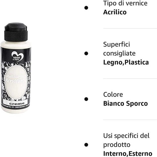 Acquaraglia universale per superfici multiple - vernice acquatica - 120 ml - con contenuto di pigmento.