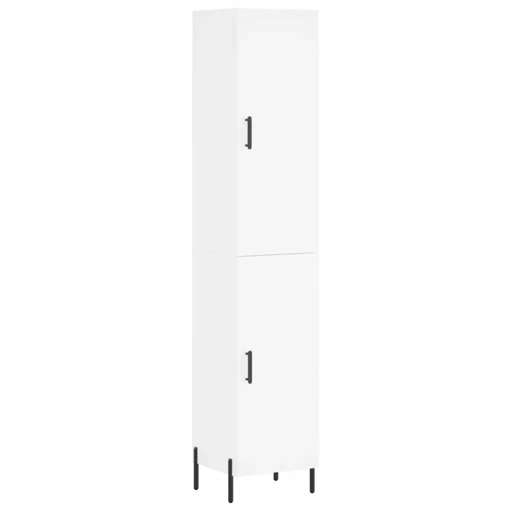 Credenza | Madia | Buffet da pranzo | Armadio da pranzo Bianca 34,5x34x180 cm in Legno Multistrato