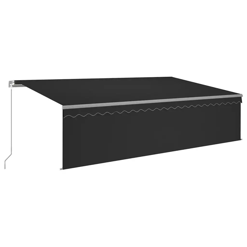 Tenda Sole Retrattile Manuale con Parasole 5x3m Antracite 3069459