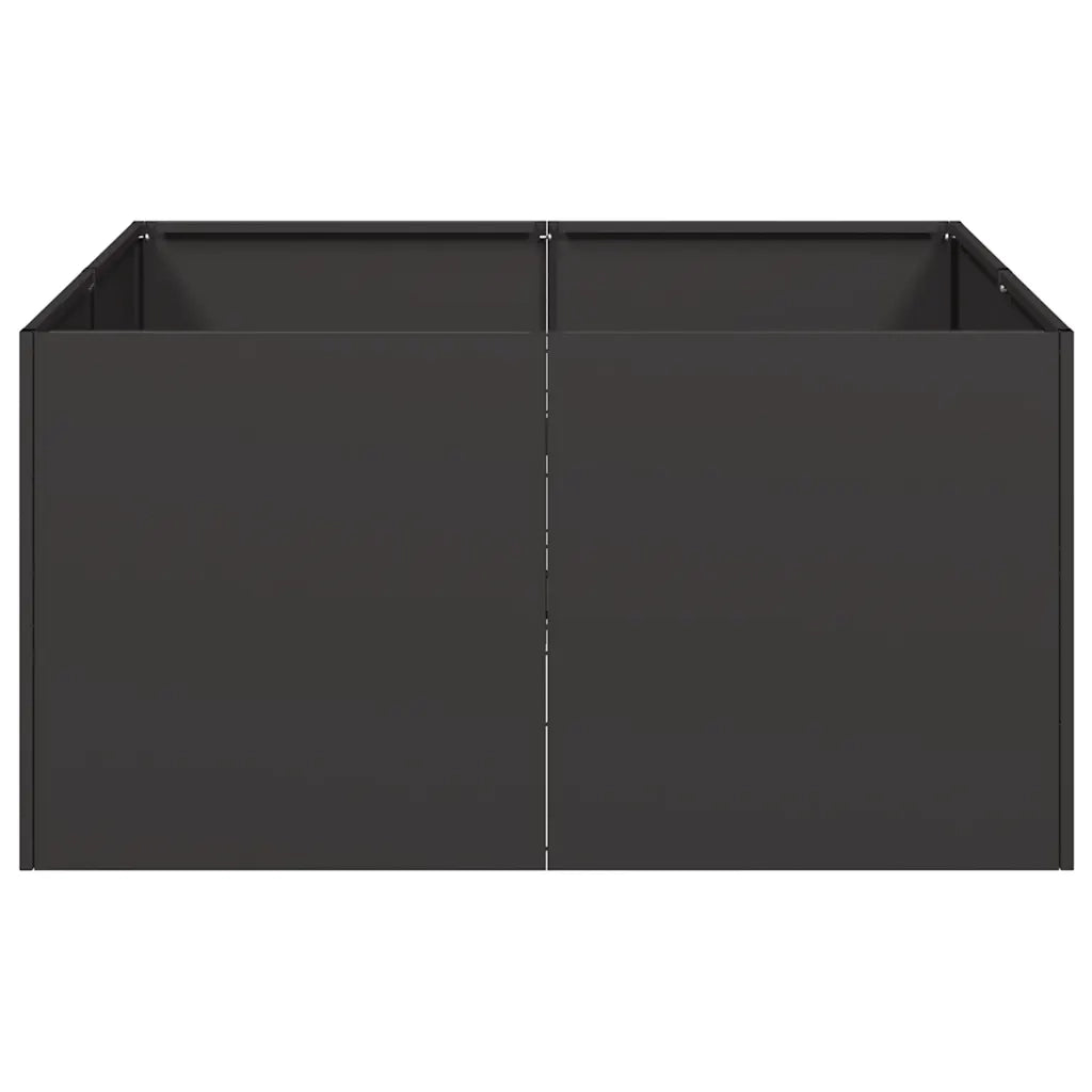 Fioriera Nera 80x80x40 cm in Acciaio Laminato a Freddo 860738