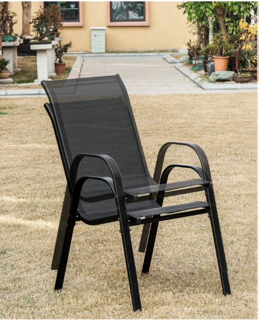 VALORA Modern SOFIA Chair - Set da 4 sedie da giardino, patio e balcone nere