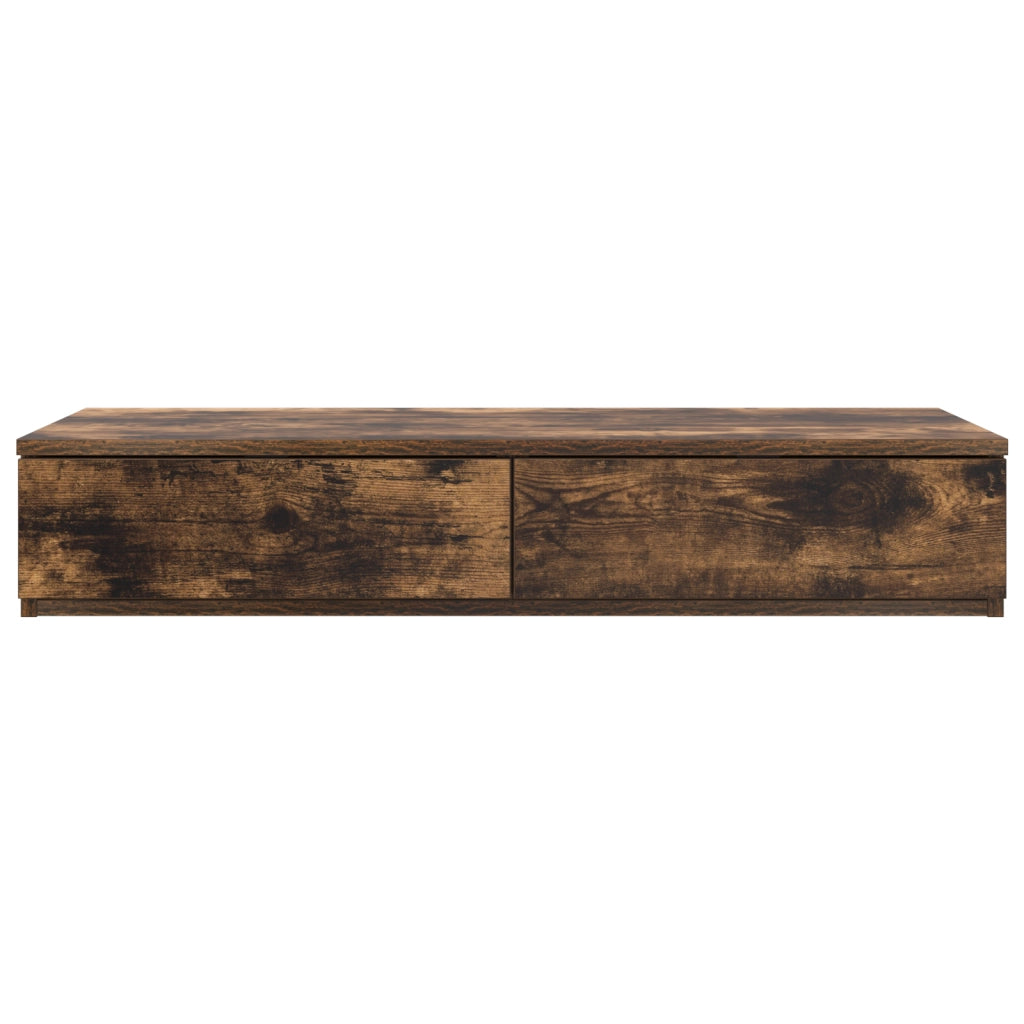 Cassetti per Letto  in Rovere Affumicato 100x36,5x16,5 cm in Legno Ingegnerizzato