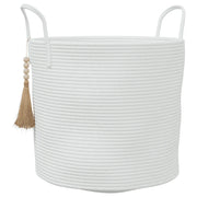 Cestino Portaoggetti Bianco ?40x35 cm in Cotone CFW7227652