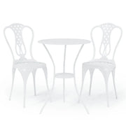 Set da Bar 3 pz | Set Salotto da Giardino in Alluminio Pressofuso Bianco
