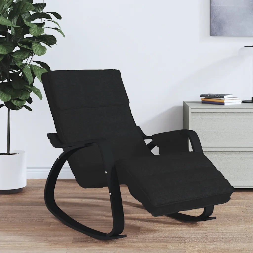 Sedia a Dondolo Nera in Tessuto CFW5850522