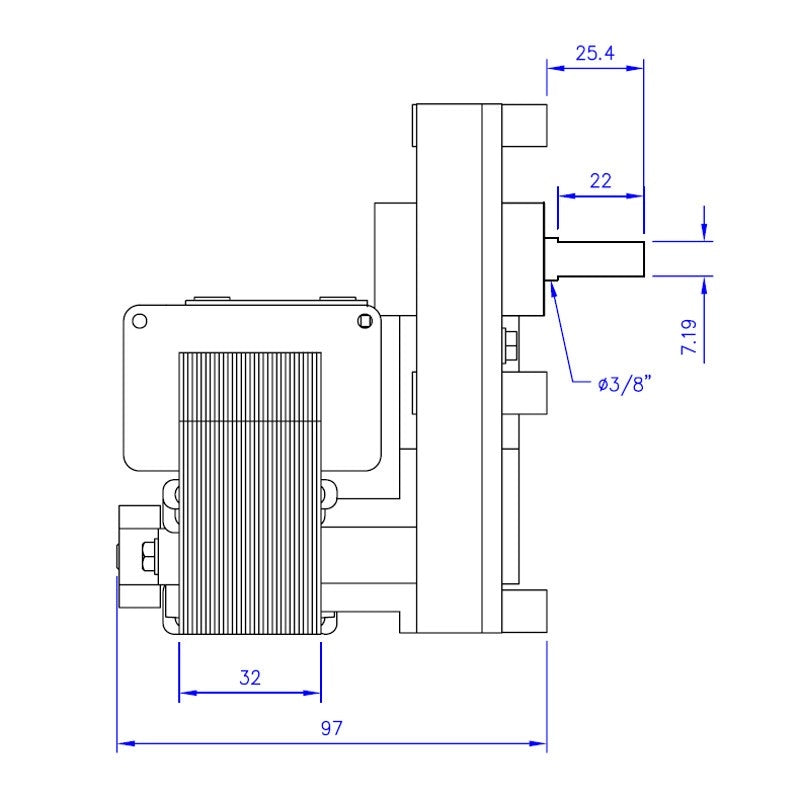 Ricambistufeapellet Motoriduttore Mellor FB1397 2 RPM per stufe a pellet