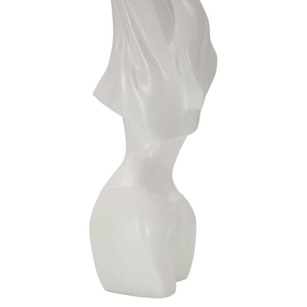 Scultura figura femminile minimal bianca