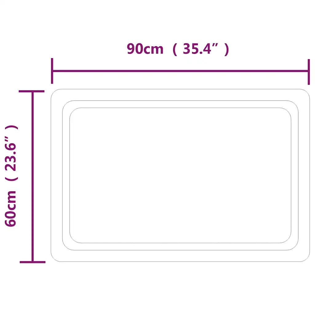 Specchio da Bagno con Luci LED-Specchio per Bagno 90x60 cm 572963