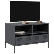 Mobile TV-Credenza TV-Console TV Antracite 68x39x43,5 cm in Acciaio Laminato a Freddo 910111