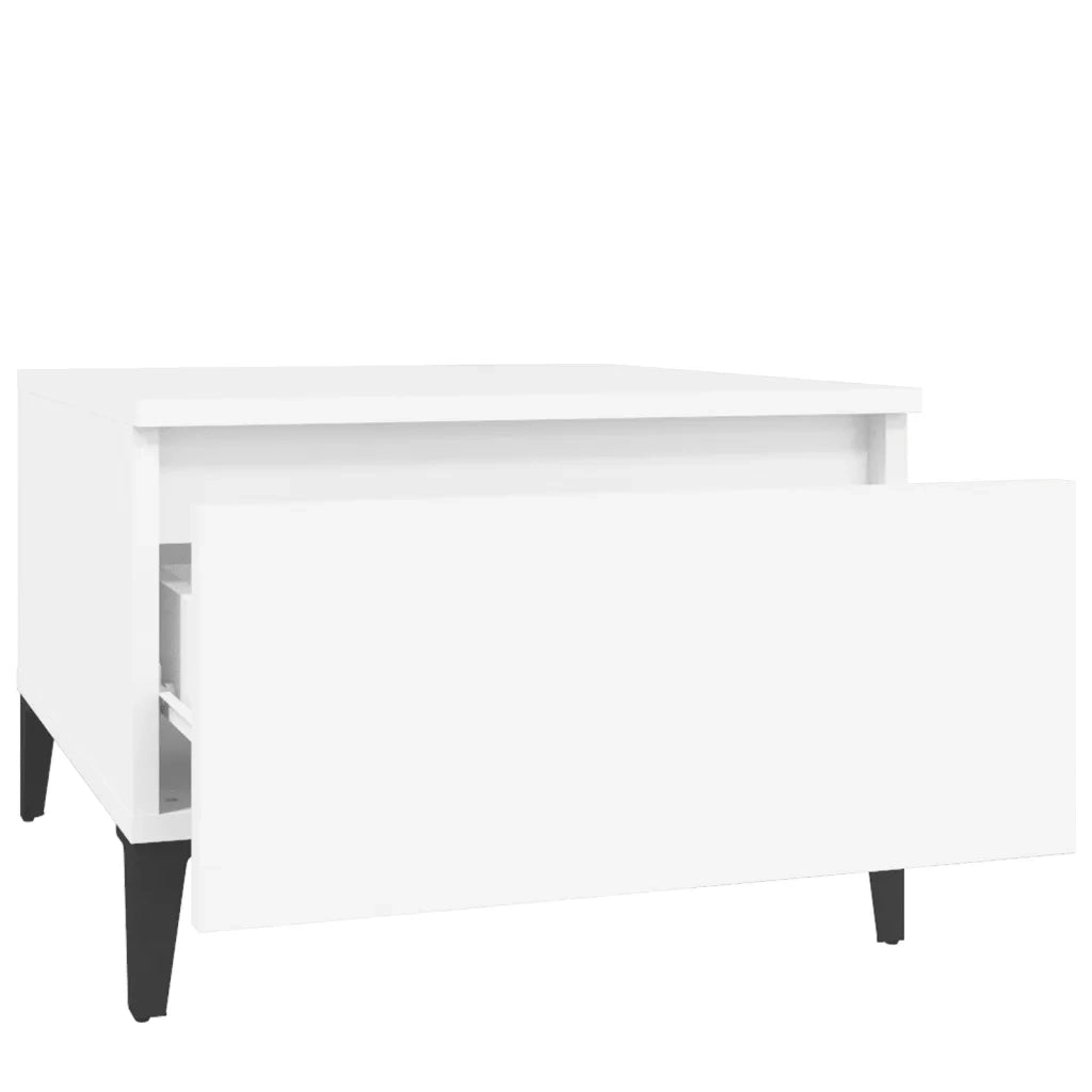 Tavolini Bianchi 2pz 50x46x35 cm in Legno Multistrato cod mxl 26618