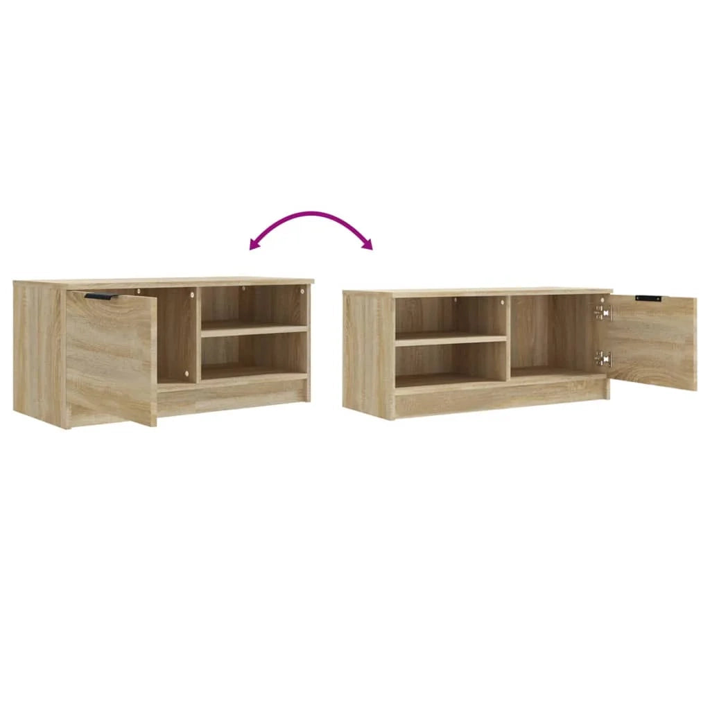 Mobile TV multimediale mensola TV credenza TV sala da pranzo soggiorno camera da letto rovere Sonoma 80 x 35 x 36,5 cm legno ingegnerizzato marrone 02_0027540