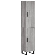 Credenza | Madia | Buffet da pranzo | Armadio da pranzo Grigio Sonoma 34,5x34x180 cm in Legno Multistrato