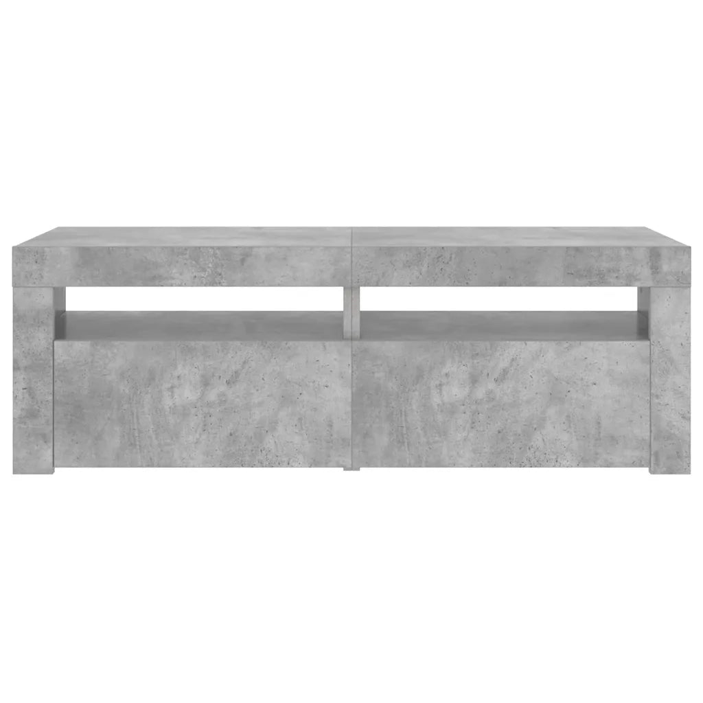 Mobile Porta TV con Luci LED-Credenza TV Grigio Cemento 120x35x40 cm