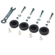 Foppapedretti Kit Ruote di Ricambio per Asse da Stiro Nero Gomma Compatibile con loStiro Sistira Compatto Kosmos Stir8 Agile