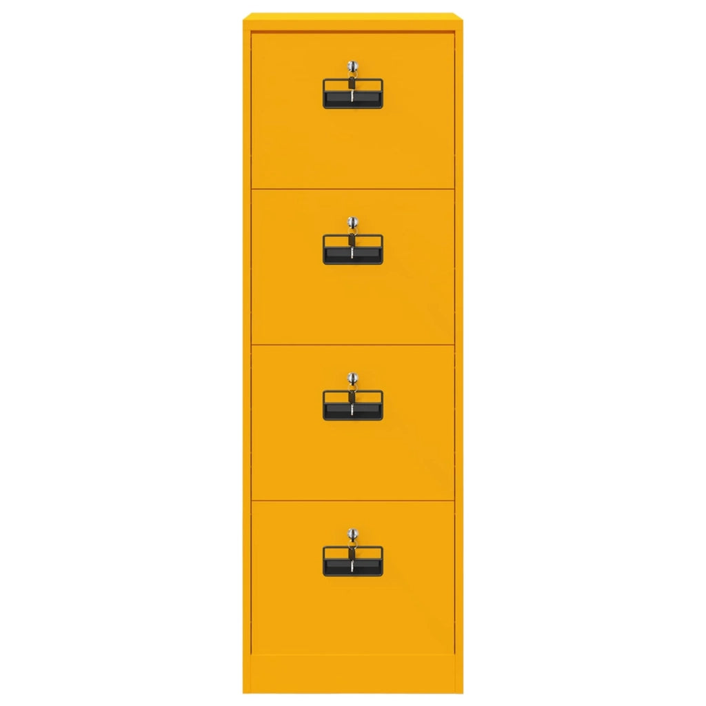 Armadio per File con cassetto Giallo senape 45,5 x 42 x 139 cm