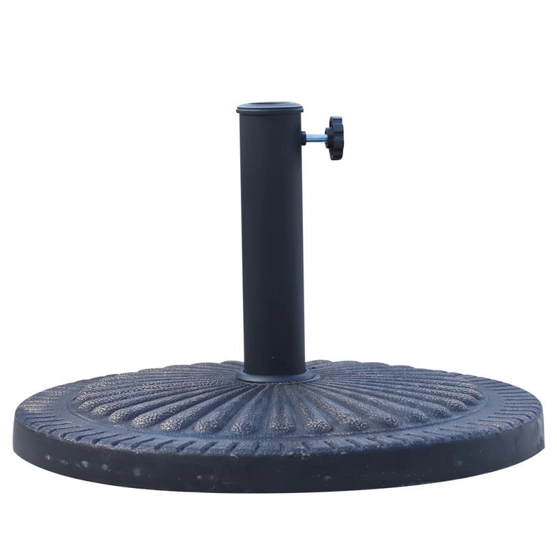 BASE PER OMBRELLONE TONDA IN RESINA 49 X 32 CM IN COLORE ANTRACITE