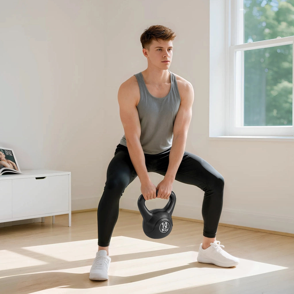 Kettlebell 10 kg ¨C zephmum ¨C 25x19x28 cm nero
