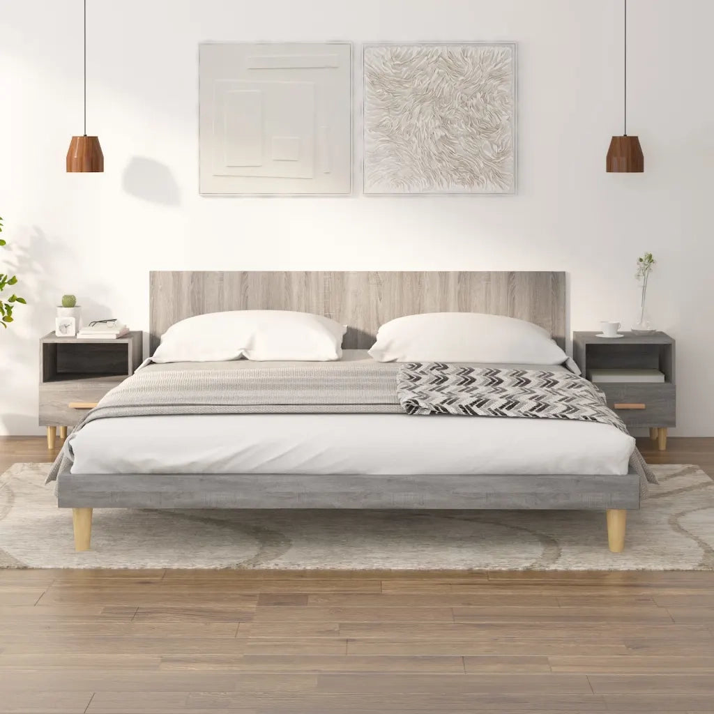 Comodini 2 pz Grigio Sonoma 40x35x47 cm cod mxl 30810