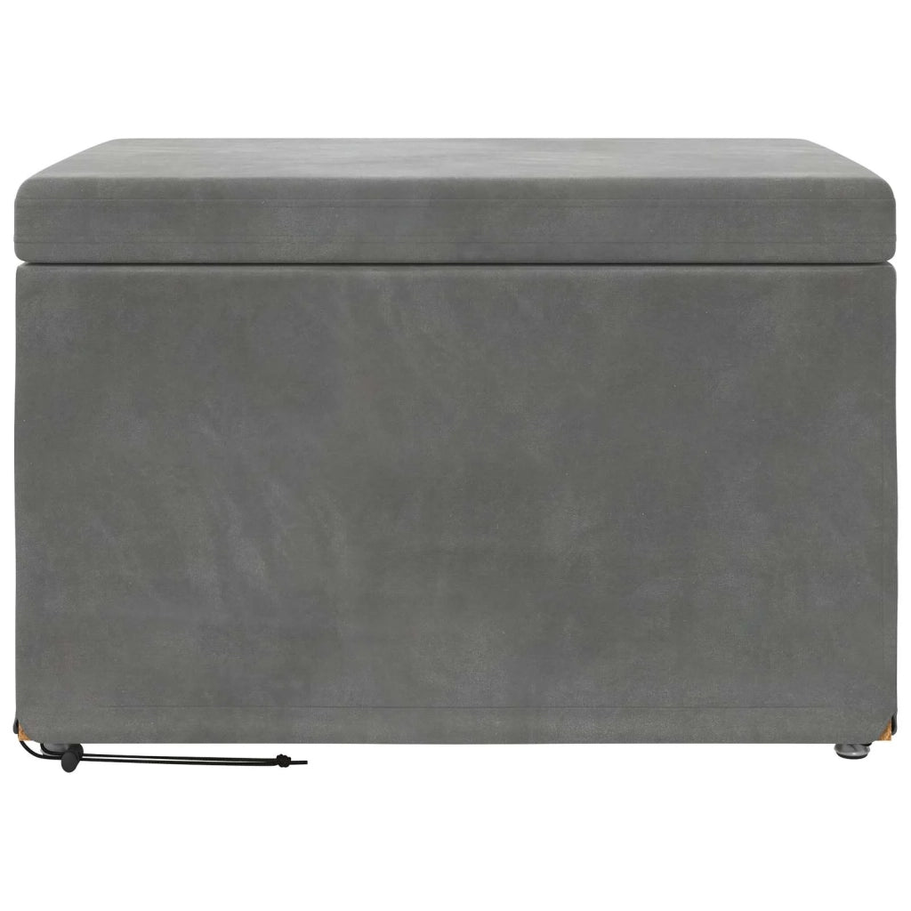 Pouf Grigio scuro Velluto e Legno Ingegnerizzato