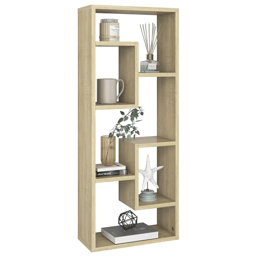 Scaffale a parete | Ripiano a parete | Mensola a parete Rovere Sonoma 36x16x90 cm Legno Multistrato