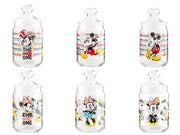 Barattolo mickey the only one in vetro decorato lt 1
