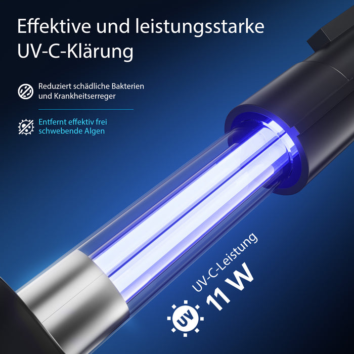 CPF-250 Filtro a pressione per laghetto con UVC da 11 W max 10.000 litri