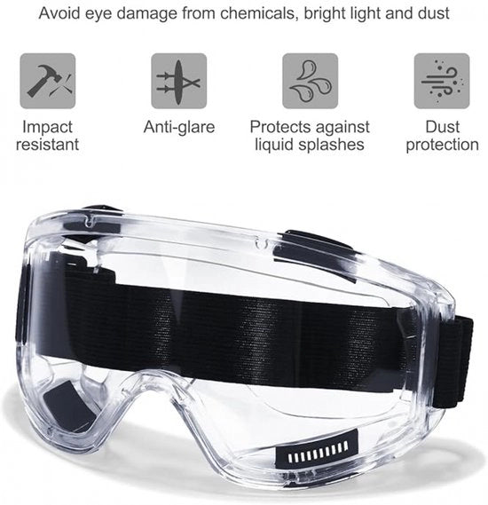 Maschera antigas - Met metàllatura per protezione del volto - 20 filtri aeree sostituibili - Riciclabile - Con filtro e occhiali di sicurezza
