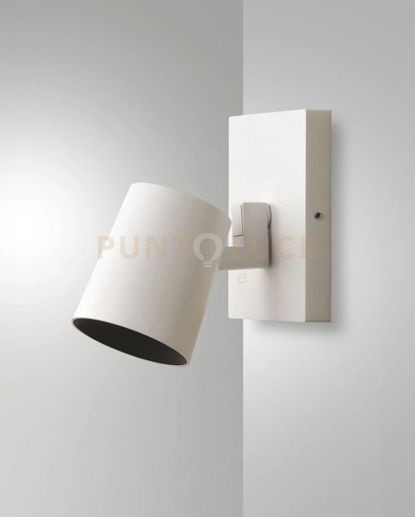 MODO SPOT  BIANCO 1 LUCE ALLUMINIO SPAZZOLATO ORIENTABILE  ATTACCO GU10 IP20