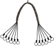 Portaoggetti in Paracord - 12 Druppels - Piastra con Anello di Acciaio Inossidabile - Antiscivolo - Qualità affidabile - Porta Animali Selvatici