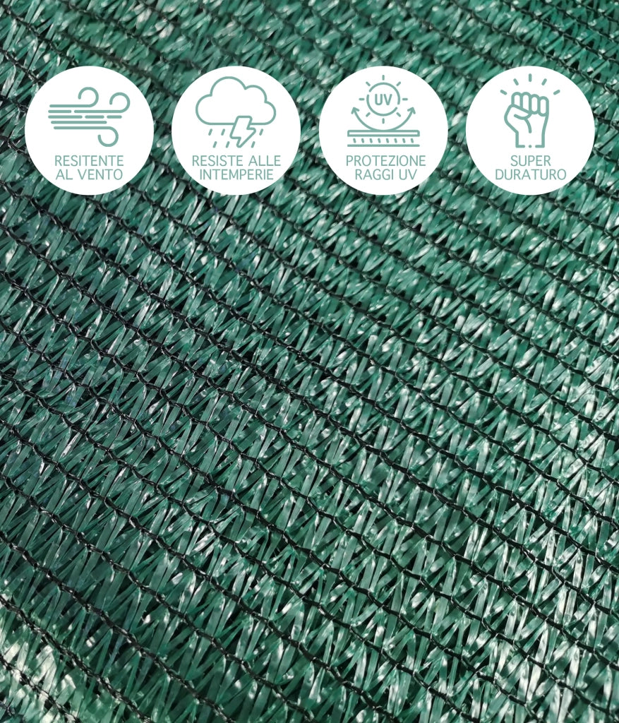 Rete Ombreggiante Metri Frangivista Telo Privacy Frangivento Verde Recinzione Frangisole Copertura Estero Ombra Terrazzi Giardini Verde - 1x5 MT