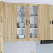Mobile in vetro da parete LUCCA Rovere Sonoma 80 x 31 x 100 cm 885157